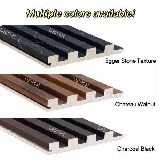 Solid Wood Acoustic Grille Wall Panel | Pine Slat Board | Pre-Finished 10 Colors | TV Background & Feature Wall