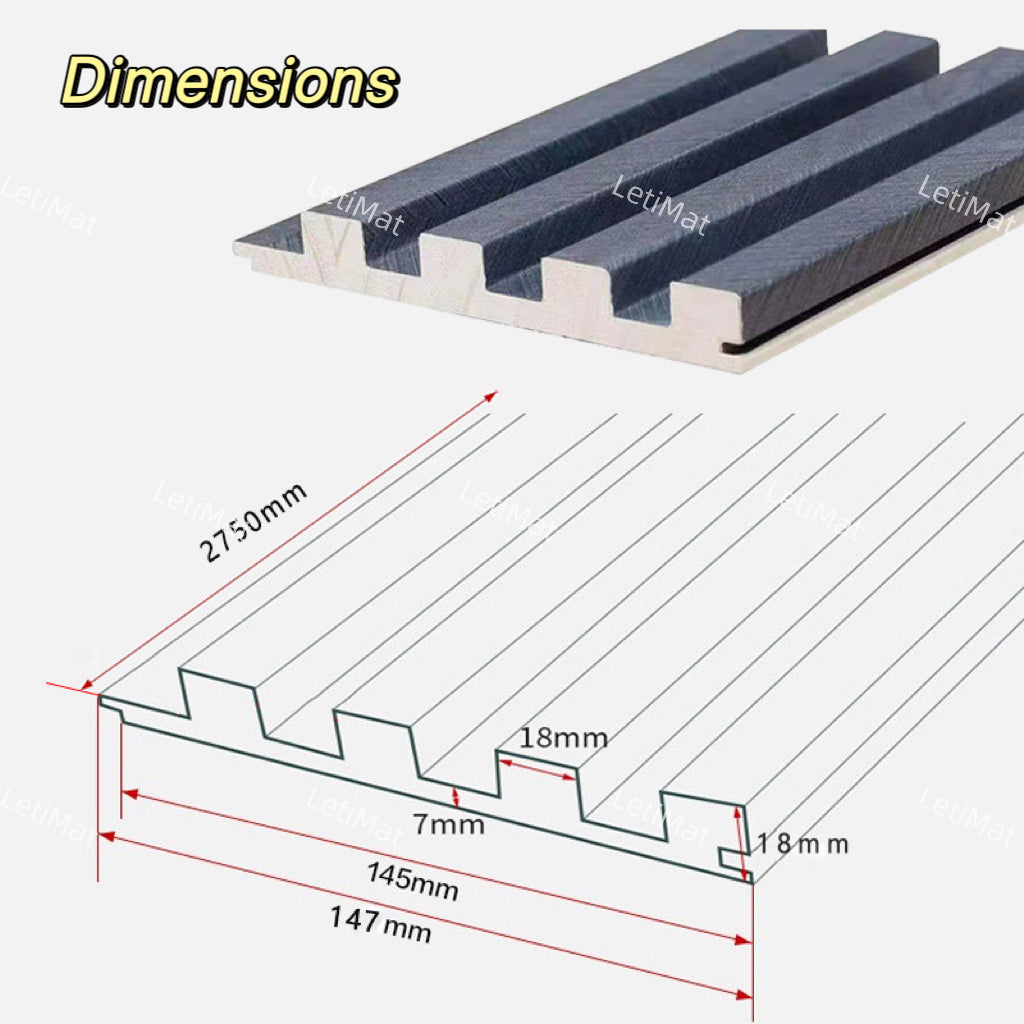 Solid Wood Acoustic Grille Wall Panel | Pine Slat Board | Pre-Finished 10 Colors | TV Background & Feature Wall