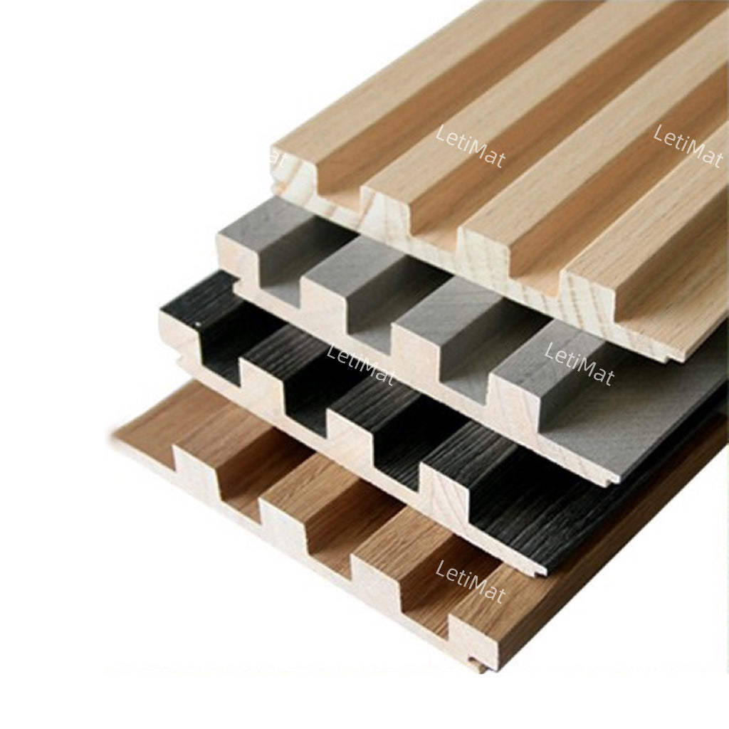 Solid Wood Acoustic Grille Wall Panel | Pine Slat Board | Pre-Finished 10 Colors | TV Background & Feature Wall